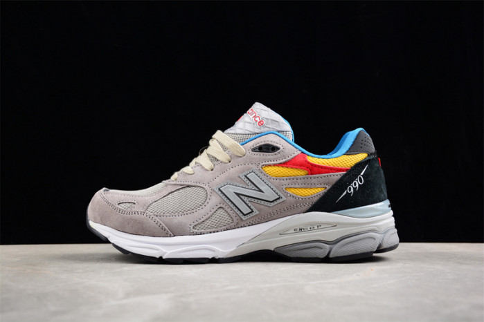 New Balance 990v3 Grey Blue Red Yellow M990ST3