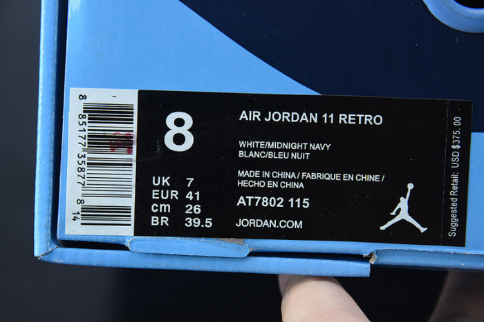Air Jordan 11 retro Royal Blue white 2022 AT7802-115