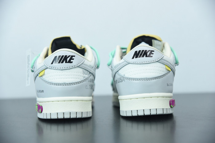 OFW x Nike SB Dunk Low 04 of 50 OW White Grey Green DM1602-114