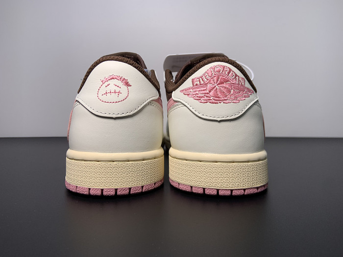 Travis Scott x Air Jordan 1 Low OG Dark Pony Pink Oxford DZ4137-206