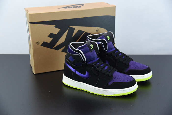 Air Jordan 1 High Zoom Air CMFT Black Court Purple Lemon Venom CT0979-001