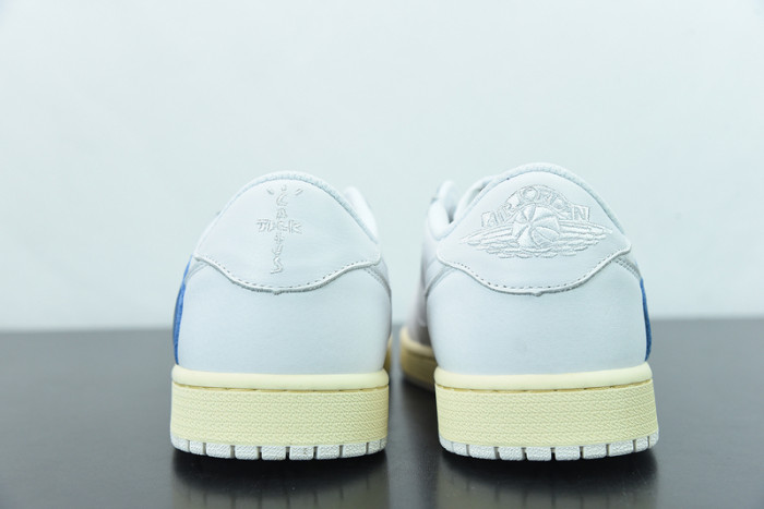 Travis Scott x Air Jordan 1 Low White Navy Blue CQ3277-100