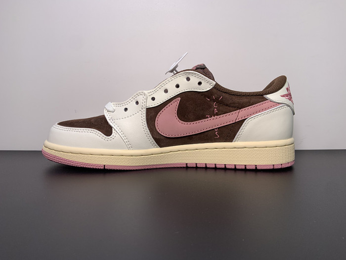 Travis Scott x Air Jordan 1 Low OG Dark Pony Pink Oxford DZ4137-206