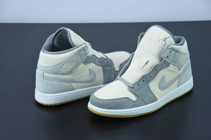 Air Jordan 1 Mid Coconut Milk Particle Grey DN4281-100