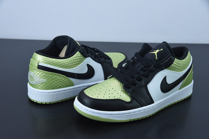 Air Jordan 1 Low "Vivid Green Snakeskin" DX4446-301