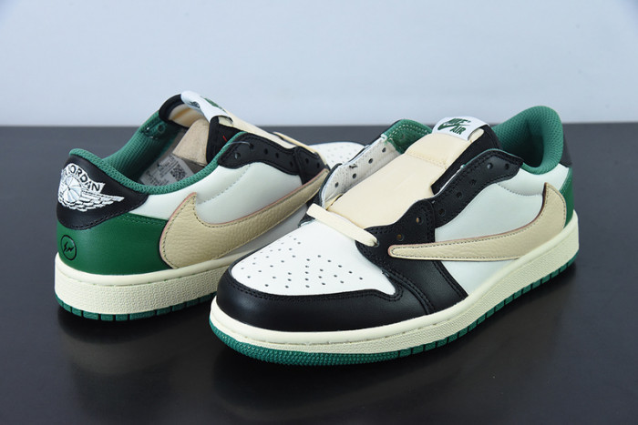 Travis Scott x Air Jordan 1 Retro Low Green Black White DM7866-128