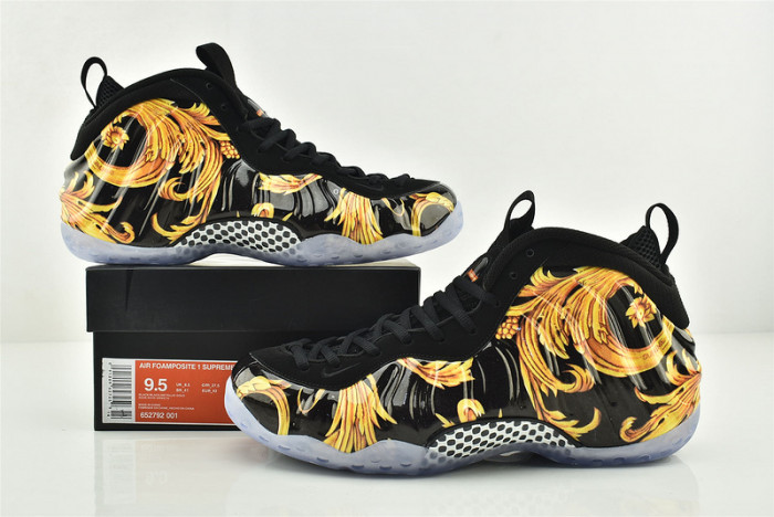 nike air foamposite 1 one S*p*e sp black metallic gold 652792-001