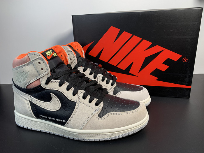 Air Jordan 1 Retro High Neutral Grey Hyper Crimson 555088-018