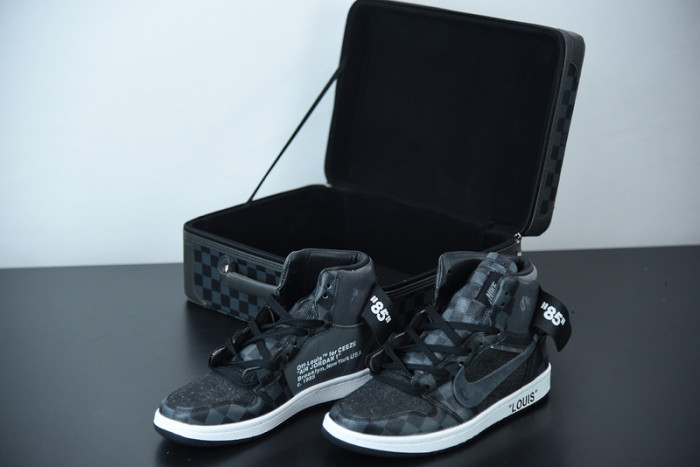 air jordan 1 x off L**is aj1 ow black