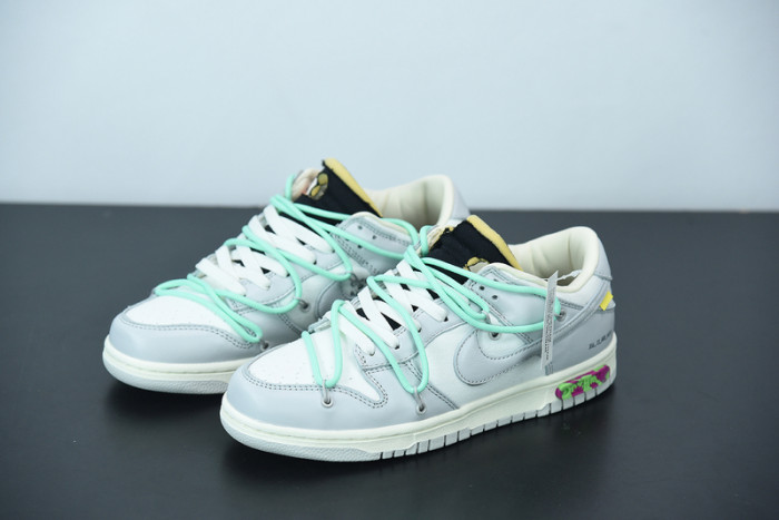 OFW x Nike SB Dunk Low 04 of 50 OW White Grey Green DM1602-114