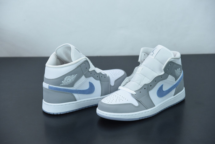 Air Jordan 1 Mid Wolf Grey Aluminum BQ6472-105