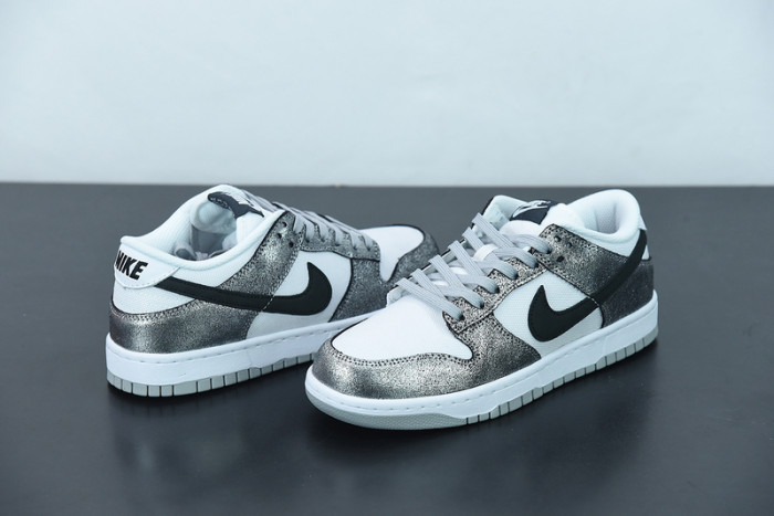 Nike Dunk Low Features Silver Cracked Leather DO5882-001