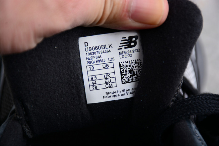 New Balance 9060 Black Castlerock Grey U9060BLK