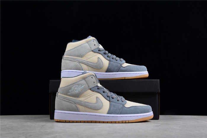 Air Jordan 1 Mid GS Grey Cream Suede DN4346-100