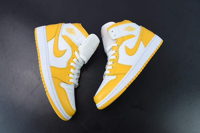 Jordan 1 Mid White University Gold (Women