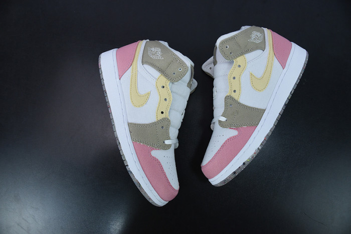 Air Jordan 1 Mid GS Pastel Grind DJ0338-100