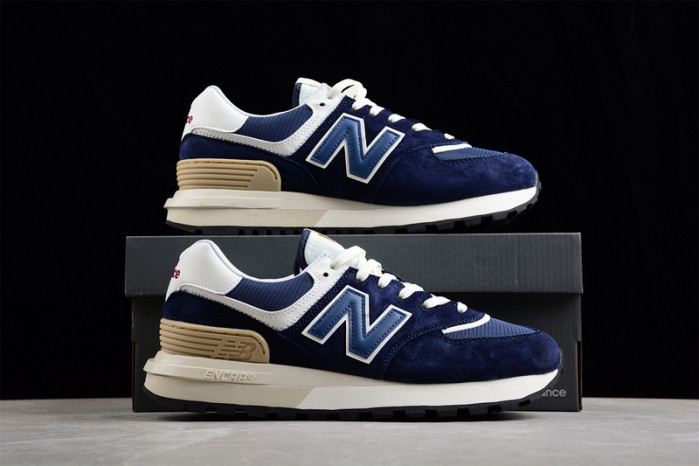New Balance 574 Navy White Beige - U574LGBB