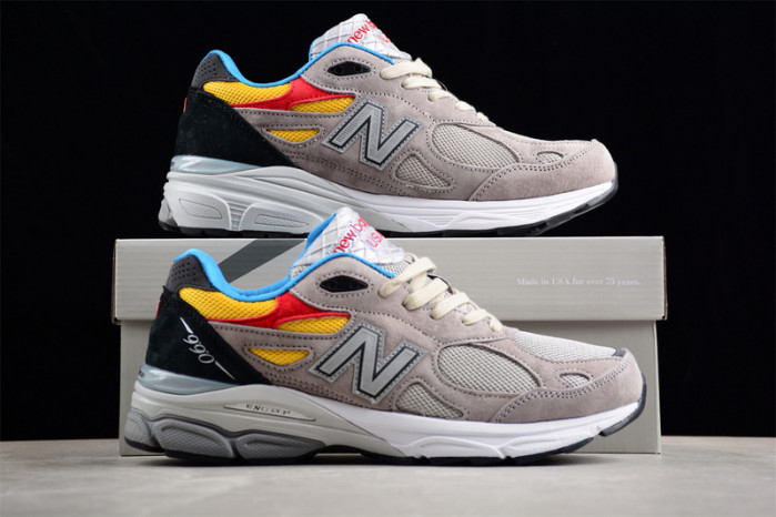 New Balance 990v3 Grey Blue Red Yellow M990ST3