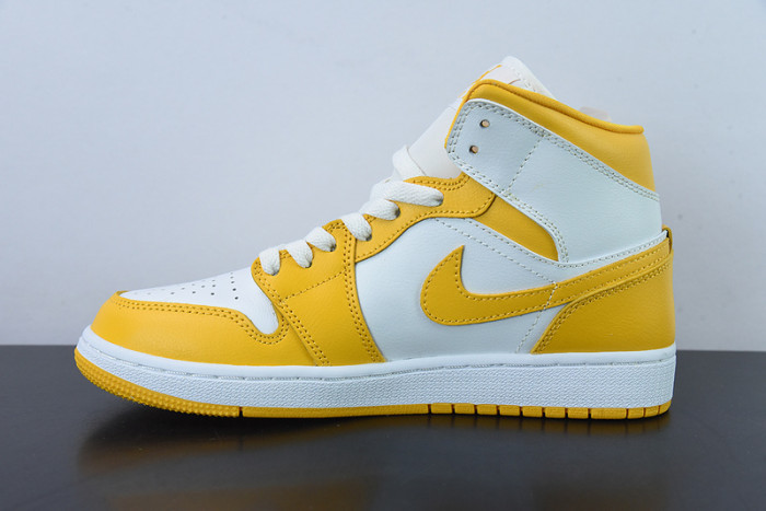 Jordan 1 Mid White University Gold (Women