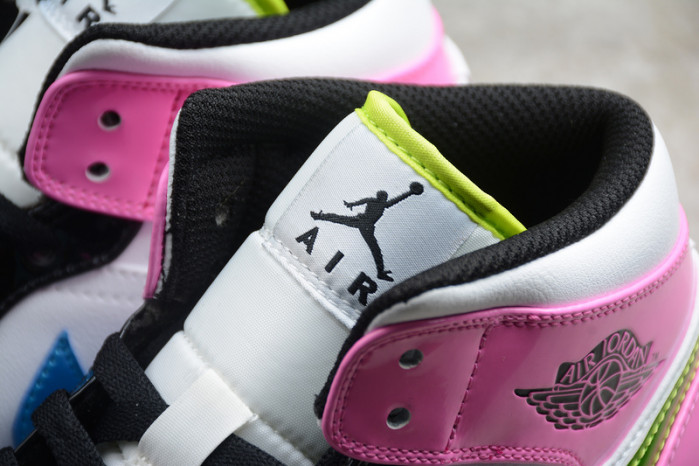 Jordan 1 Mid White Black Cyber Pink - CZ9834-100