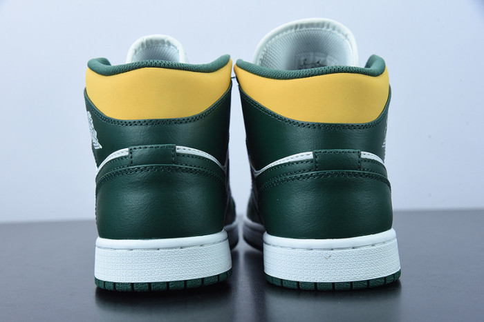 Air Jordan 1 Mid Green Yellow 554724-371