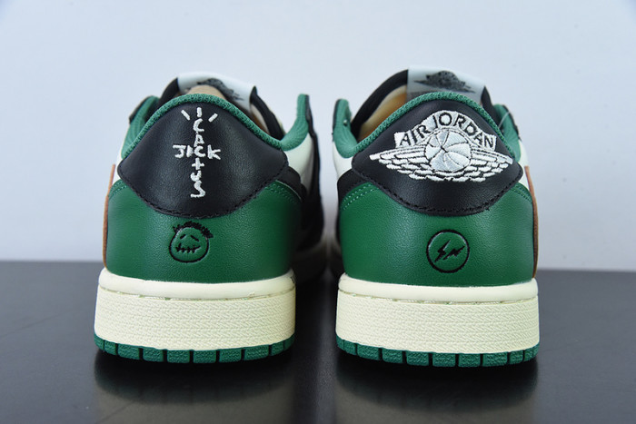 Travis Scott x Air Jordan 1 Retro Low Green Black White DM7866-128