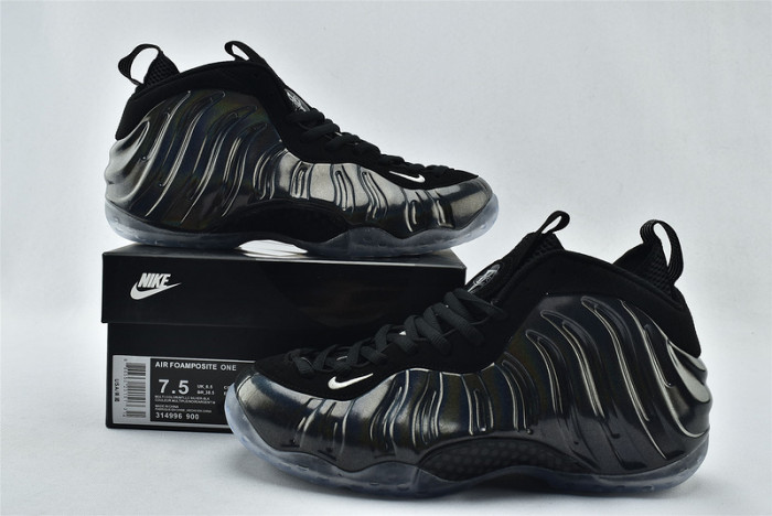 nike air foamposite one reflective Ch*0me hologram silver 314996-900