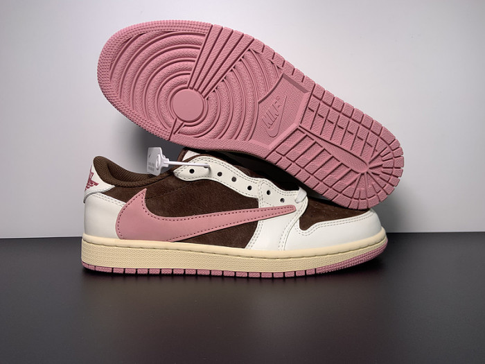 Travis Scott x Air Jordan 1 Low OG Dark Pony Pink Oxford DZ4137-206