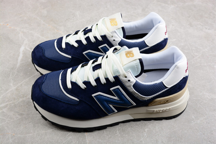 New Balance 574 Navy White Beige - U574LGBB