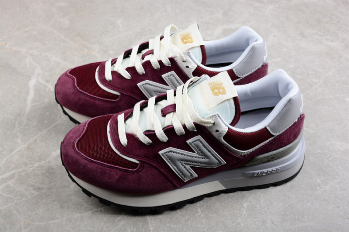 New Balance 574 Burgundy Silver - U574LGAA