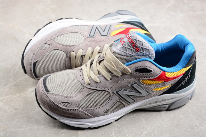 New Balance 990v3 Grey Blue Red Yellow M990ST3