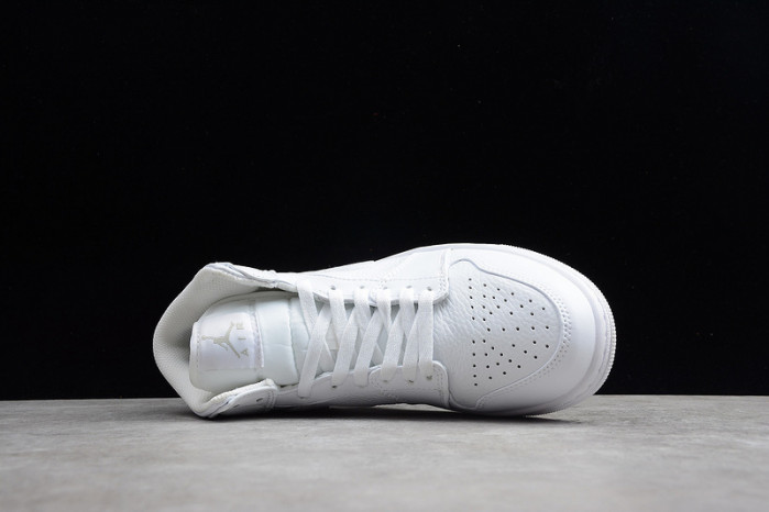 Air Jordan 1 Mid Triple White 554724-109