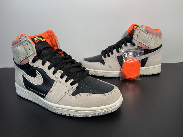 Air Jordan 1 Retro High Neutral Grey Hyper Crimson 555088-018