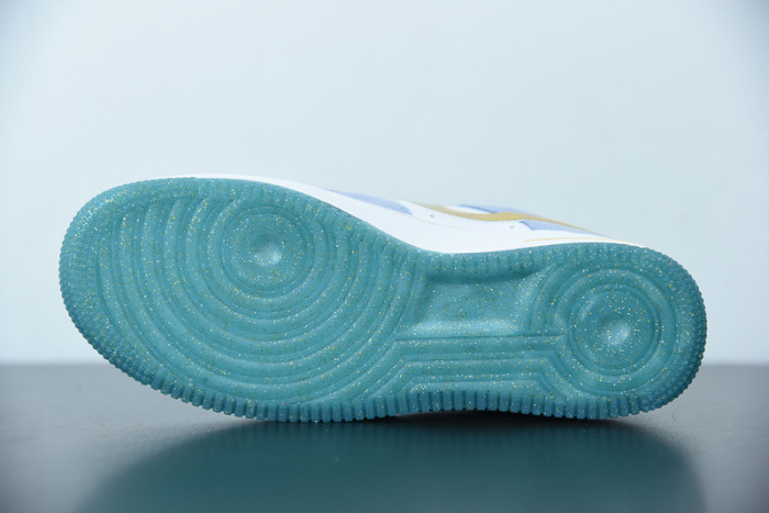 Nike Air Force 1 07 AN20 White Psychic Blue Metallic Gold CT9963-100