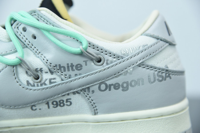 OFW x Nike SB Dunk Low 04 of 50 OW White Grey Green DM1602-114