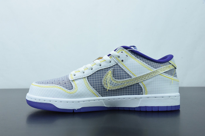 Union LA x Nike SB Dunk Low White Purple Metallic Sliver DJ9649-500