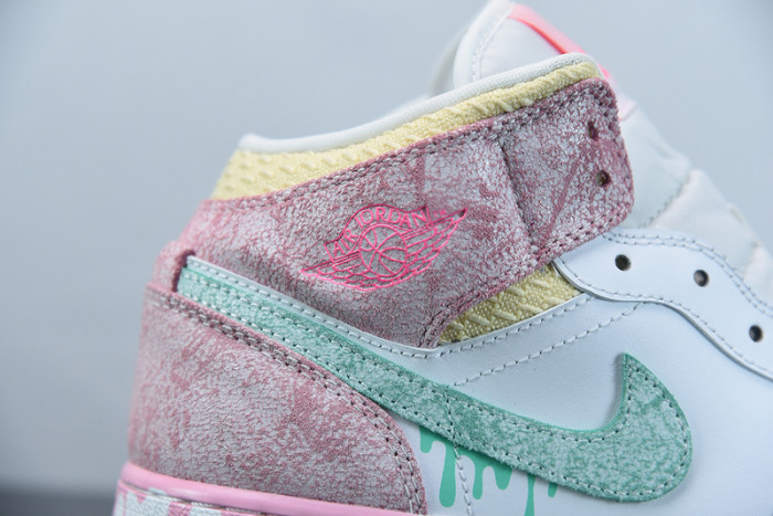 Air Jordan 1 Mid GS Paint Drip DD1666-100