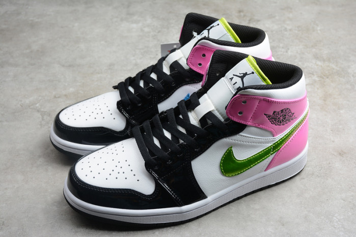 Jordan 1 Mid White Black Cyber Pink - CZ9834-100
