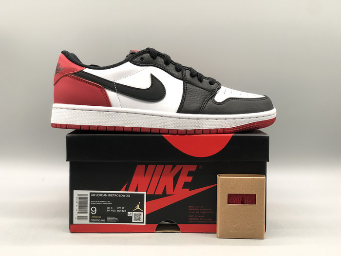 air Jordan 1 Retro Low OG Black Toe - CZ0790-106