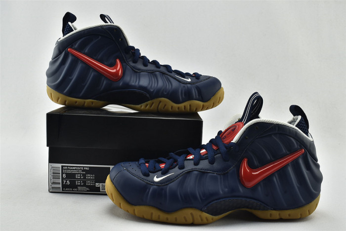Nike Air Foamposite Pro Blue Void University Red - Cj0325-400